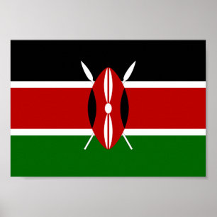 Affiche Kenya Flag