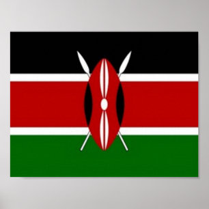 Affiche Kenya - Flag -