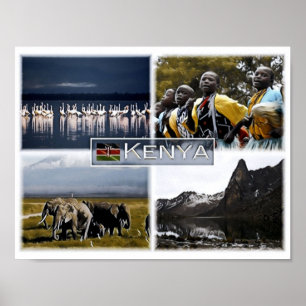 Affiche Kenya - Mosaic -