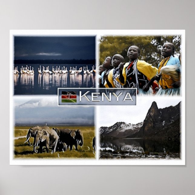 Affiche Kenya - Mosaic - (Devant)