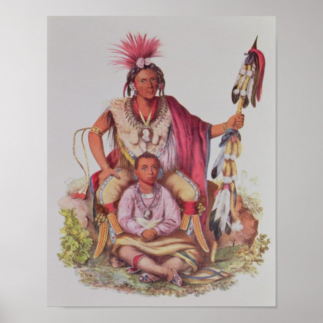 Affiche Keokuk ou 'Watchful Fox', chef des Sauks (Devant)