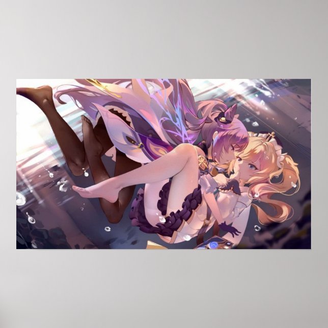 Affiche Keqing et Barbara Genshin Impact (Devant)
