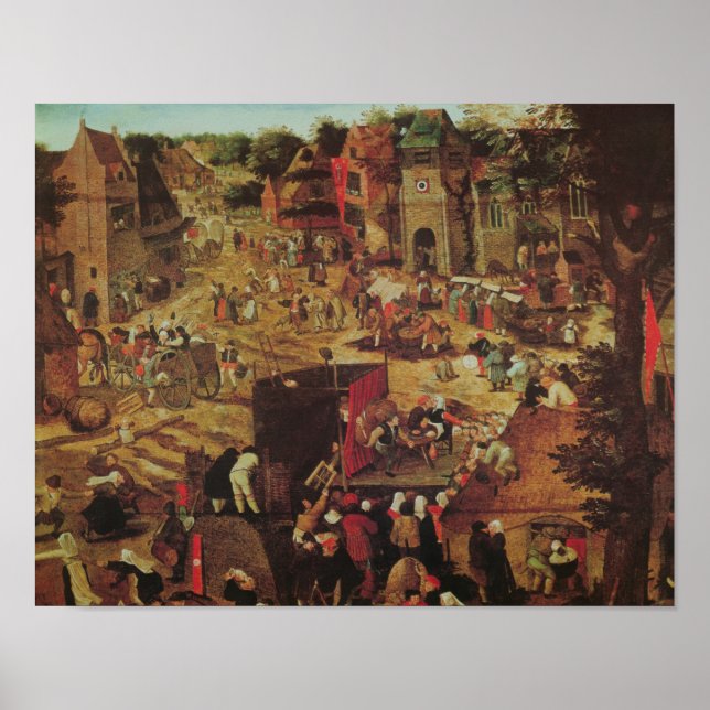 Affiche Kermesse with Theatre and Procession (Devant)