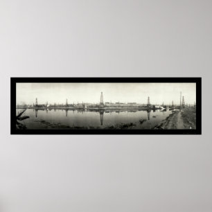 Affiche Kern River, CA Oil Photo 1910