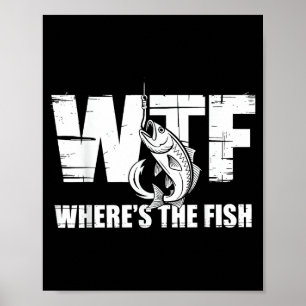 Affiche Keskidi Où est le poisson Cadeaux de pêche drôles 