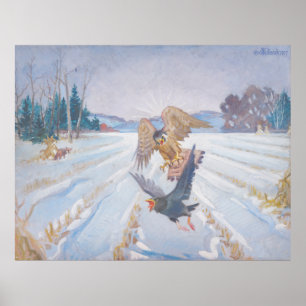 Affiche Kestrel's Quarry - Kulhanek Wildlife Art Print