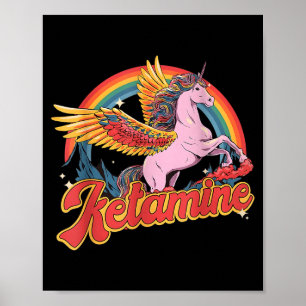Affiche Kétamine humoristique Cheval Urgence Drôle Santé M