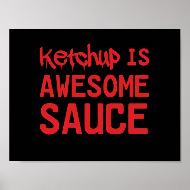 Affiche Ketchup est une sauce géniale (Devant)