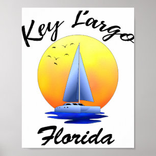 Affiche Key Largo Voile des Keys de Floride