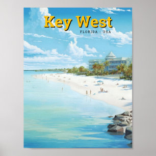 Affiche Key West Florida USA Vintage voyage d'art