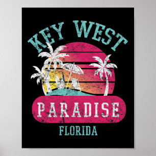 Affiche Key West Sunset Vintage Florida Beach Art de nouve
