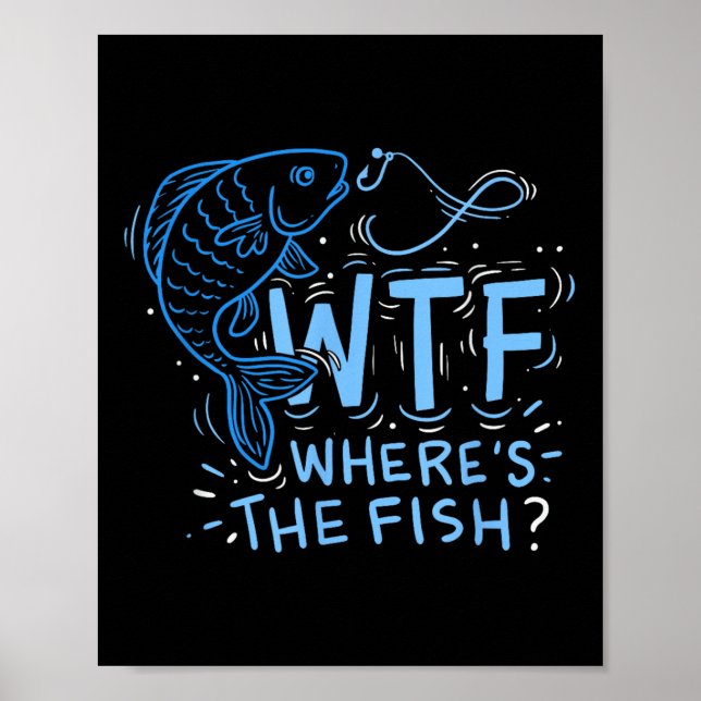 Affiche Kézou Où Est Le Poisson , Pêcheurs, Pêcheur, Hameç (Devant)