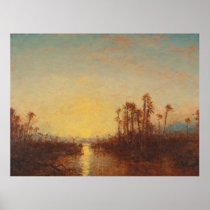 Affiche Khartoum, Coucher De Soleil - Félix Ziem