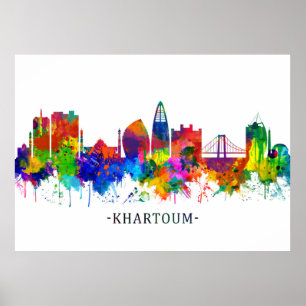 Affiche Khartoum Sudan Skyline