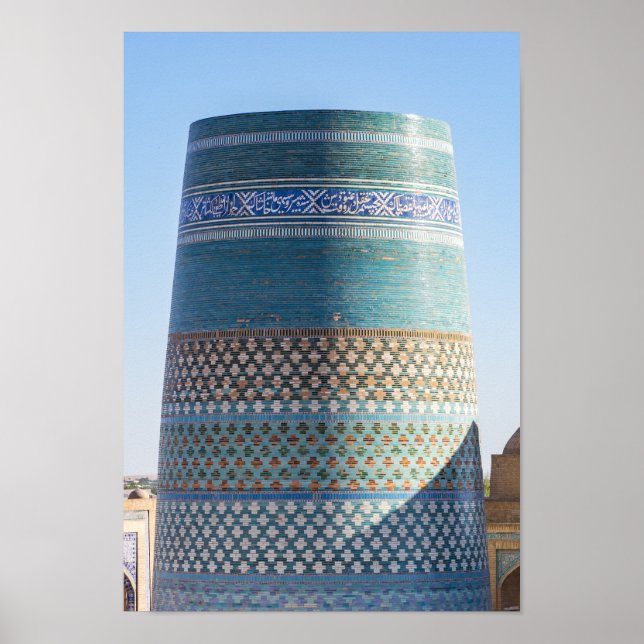 Affiche Khiva, Ouzbékistan - Minaret inachevé Kalta Mineur (Devant)