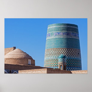 Affiche Khiva, Ouzbékistan - Minaret Islam Khodja