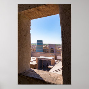 Affiche Khiva, Ouzbékistan - Minaret Kalta Minor