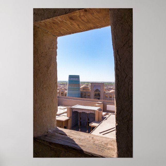 Affiche Khiva, Ouzbékistan - Minaret Kalta Minor (Devant)