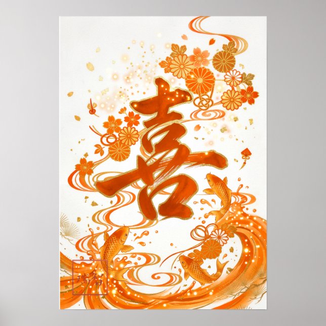 Affiche Ki: Elegant Calligraphy "Joy" Art260020005 (Devant)