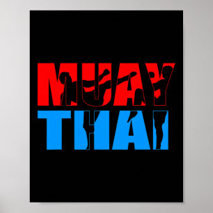 Affiche Kick-boxing Arts martiaux Boxe thaïlandaise Muay T