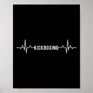 Affiche Kick-boxing Battement de cœur Kickboxing Boxe Pion