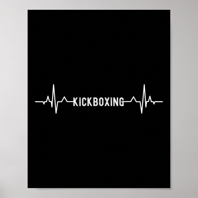 Affiche Kick-boxing Battement de cœur Kickboxing Boxe Pion (Devant)