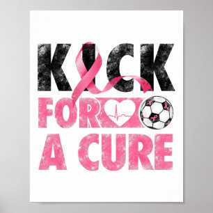 Affiche Kick For A Cure Respecter Le Cancer Du Sein Pink R