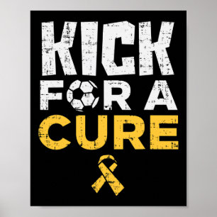 Affiche Kick For A Cure Soccer Sensibilisation au Cancer d