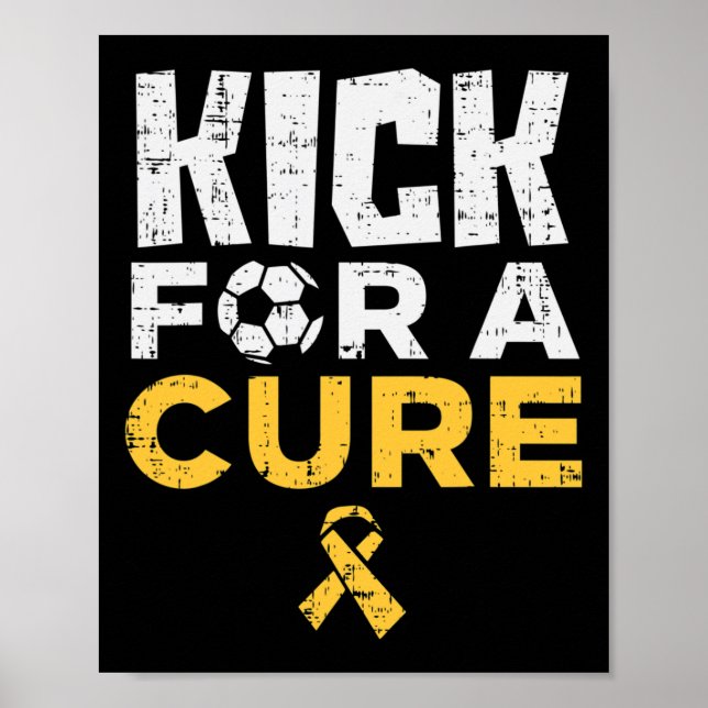 Affiche Kick For A Cure Soccer Sensibilisation au Cancer d (Devant)