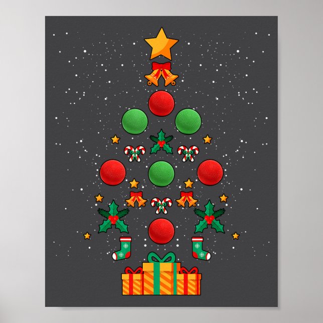 Affiche Kickball Team Christmas Tree Xmas  (Devant)