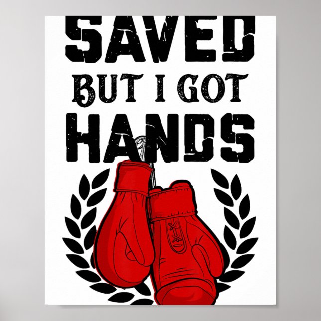Affiche Kickboxer Boxeur Sauvé Mais J'ai Des Mains  (Devant)