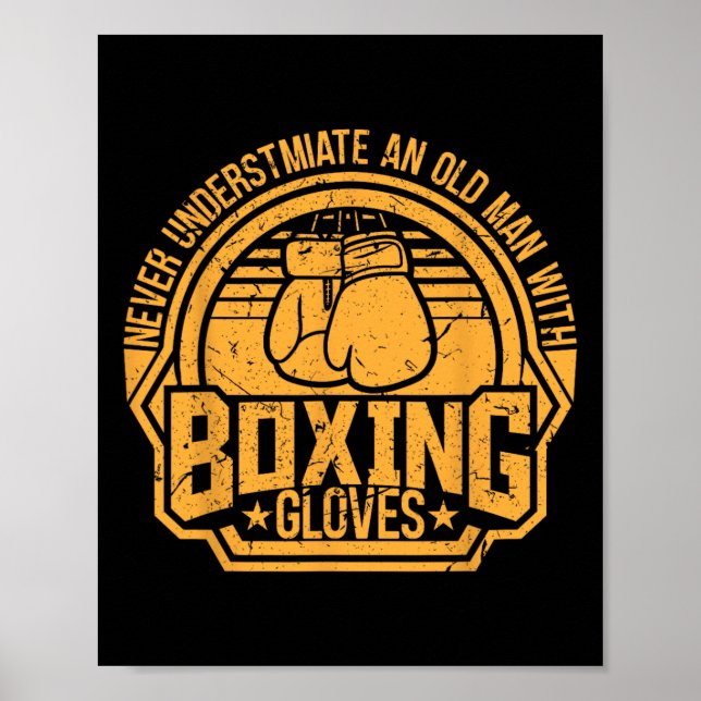 Affiche Kickboxer Kickboxing Boxer Boxing Vintage Design  (Devant)
