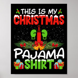 Affiche Kickboxer Kickboxing Xmas Chemise de Pyjama Noël H