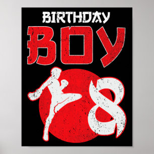 Affiche Kickboxing 8 Ans Anniversaire Mma Arts Martiaux B