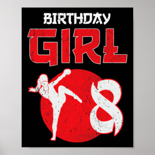 Affiche Kickboxing 8 Ans Anniversaire Mma Arts Martiaux G