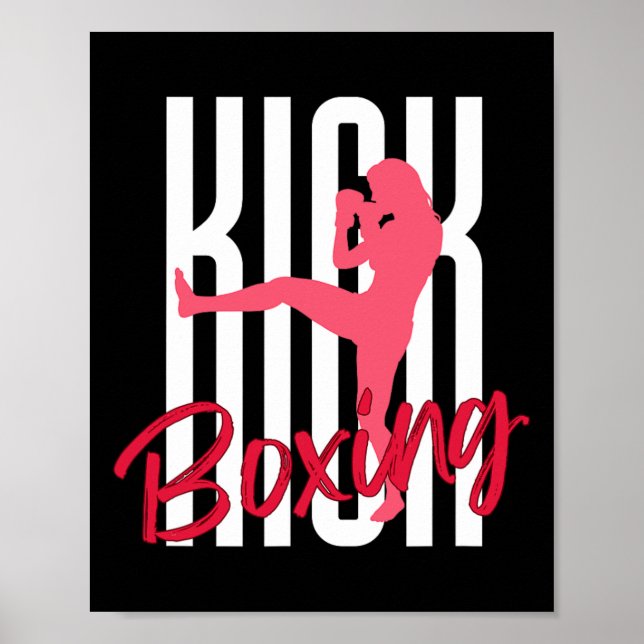 Affiche Kickboxing coup de pied avant  (Devant)