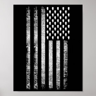 Affiche Kickboxing Drapeau Américain 