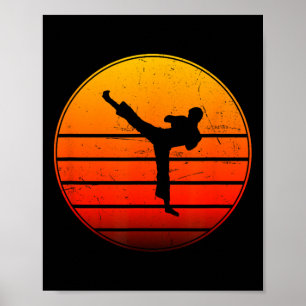 Affiche Kickboxing féminine Boxe masculine Kickbox Kickbox