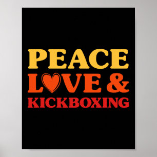 Affiche Kickboxing J'adore le kickboxing pour hommes et fe