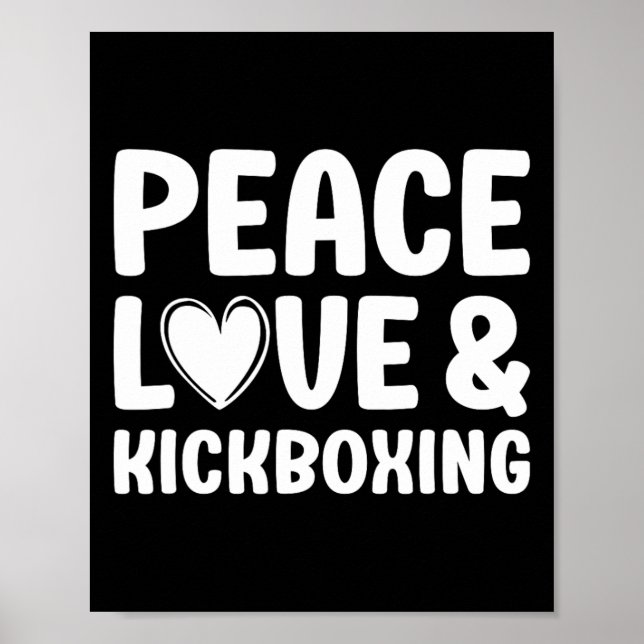 Affiche Kickboxing J'aime Kickboxing Kickboxer  (Devant)