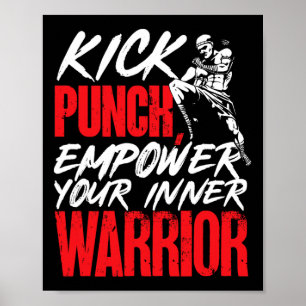 Affiche Kickboxing Kickboxer Coup de pied Donner des force
