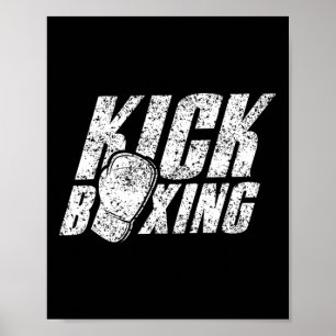 Affiche Kickboxing Kickboxer Kickbox Boxe de rue Arts mart