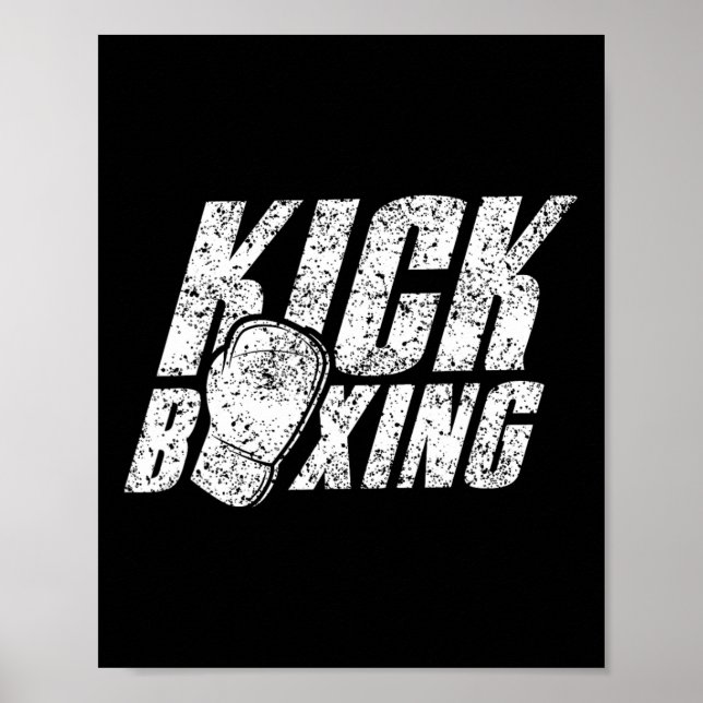 Affiche Kickboxing Kickboxer Kickbox Boxe de rue Arts mart (Devant)