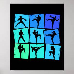Affiche Kickboxing Kickboxer Muay Thai Enfants Garçons Hom
