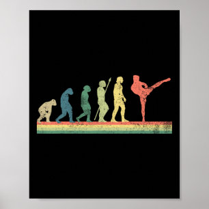 Affiche Kickboxing Kickboxer Rétro Vintage