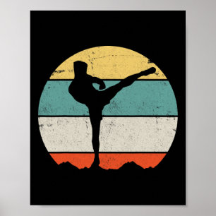 Affiche Kickboxing Kickboxer Vintage