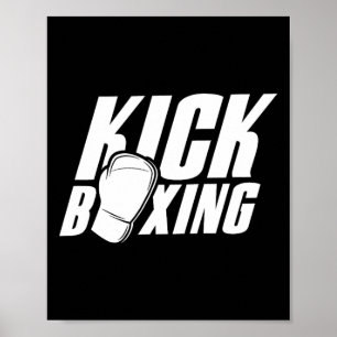 Affiche Kickboxing Kickboxeur Kickbox Kick Boxe Arts Marti