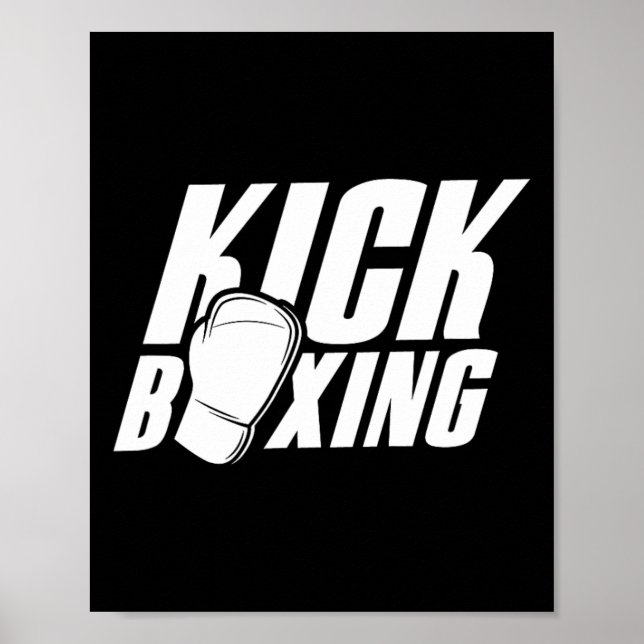 Affiche Kickboxing Kickboxeur Kickbox Kick Boxe Arts Marti (Devant)