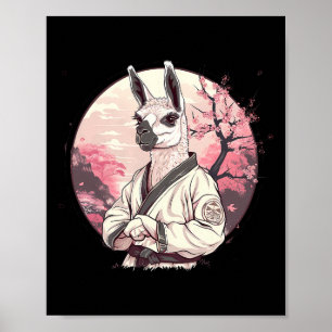 Affiche Kickboxing Lama Arbre Sakura Taekwondo Judo Mma Al