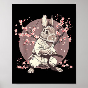Affiche Kickboxing Lapin Taekwondo Karaté MMA Lapin